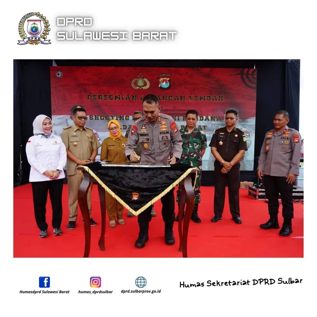 Ketua DPRD Bersama Kapolda Sulbar Hadiri Peresmian Lapangan Tembak Shooting House Adhi Pradana